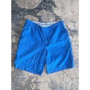 Peter Millar Bright Blue Nautical Print Shorts